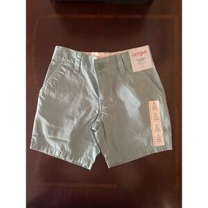 Cat & Jack~ Girls Green Flat Front Shorts Adjustable Waist~ Size 5~New with Tags